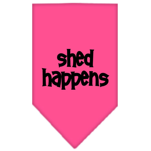 Shed Happens Screen Print Bandana Bright Pink Large